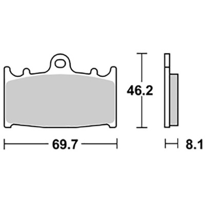 PASTIGLIE FRENO ANTERIORE SBS 631SP