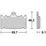 PASTIGLIE FRENO ANTERIORE SBS 631SP