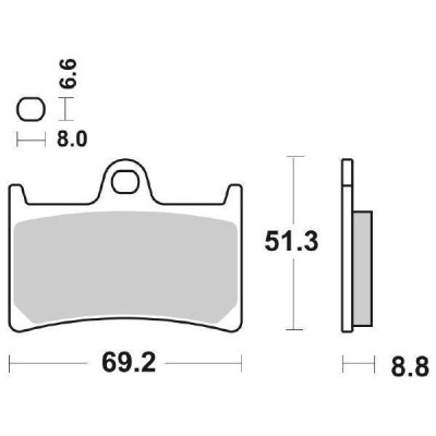 PASTIGLIE FRENO ANTERIORE SBS 634HS