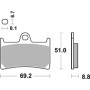 PASTIGLIE FRENO ANTERIORE RACING SBS 634RST