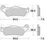 PASTIGLIE FRENO POSTERIORE SBS 671LS