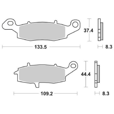 PASTIGLIE FRENO ANTERIORE SBS 704HS