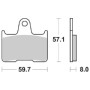 PASTIGLIE FRENO POSTERIORE SBS 715LS