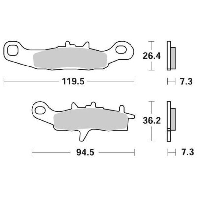 PASTIGLIE FRENO SBS 726CS