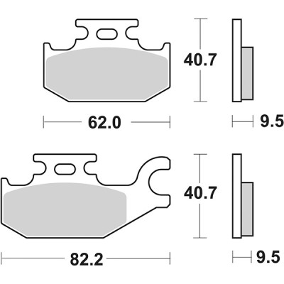 PASTIGLIE FRENO SBS 754PSI