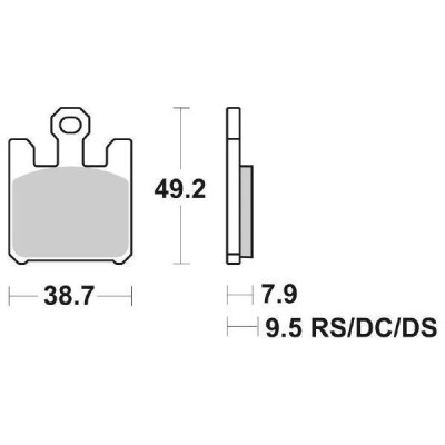 SET 4 PASTIGLIE FRENO ANTERIORE RACING SBS 788DC