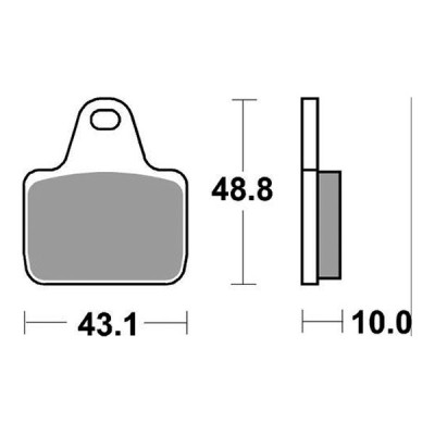 SET 4 PASTIGLIE FRENO ANTERIORE RACING SBS 805DS-2