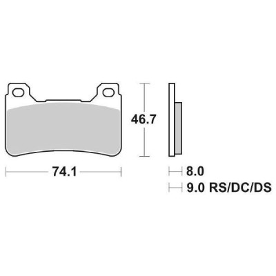 PASTIGLIE FRENO ANTERIORE SBS 809HS