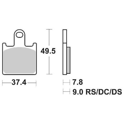 SET 4 PASTIGLIE FRENO ANTERIORE RACING SBS 838DS-1