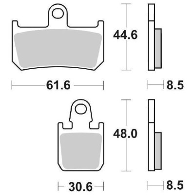 SET 4 PASTIGLIE FRENO ANTERIORE RACING SBS 839DS-1