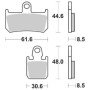 SET 4 PASTIGLIE FRENO ANTERIORE RACING SBS 839DS-1