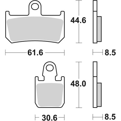 SET 4 PASTIGLIE FRENO ANTERIORE RACING SBS 839RST