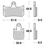 PASTIGLIE FRENO ANTERIORE SBS 839SP