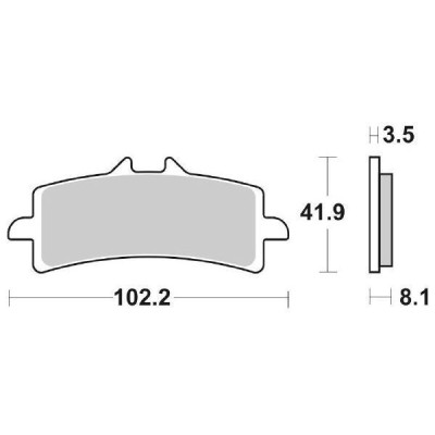 PASTIGLIE FRENO ANTERIORE RACING SBS 841DS-1