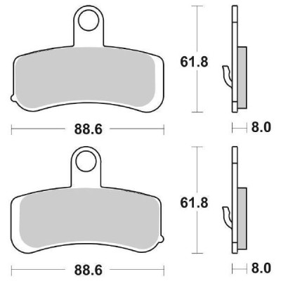 PASTIGLIE FRENO ANTERIORE SBS 853H.HS