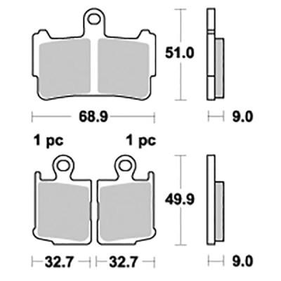 PASTIGLIE FRENO ANTERIORE SBS 869SP