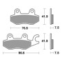 PASTIGLIE FRENO ANTERIORE RACING SBS 955DS-1