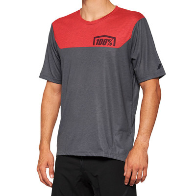 AIRMATIC Short Sleeve Jersey Red/Charcoal - S