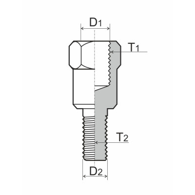 ADATTATORE SPECCHIETTO RMS M8 DESTRO - M10 DESTRO - M10 DESTRO