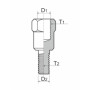 ADATTATORE SPECCHIETTO RMS M8 DESTRO - M10 SINISTRO - M10 SINISTRO