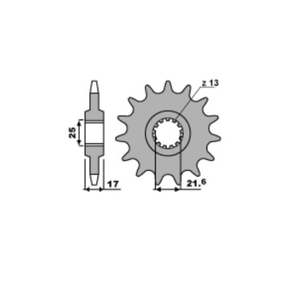 Pignoni cbr-rr 18nc +fori c.520