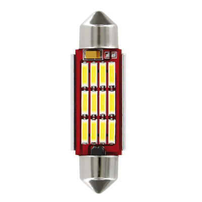 10/30V LED SERIES - 12 SMD X 1 CHIP - 12X41 MM - SV8,5-8 - 1 PZ  - D/BLISTER - BIANCO - DOPPIA POLARITÀ - RESISTENZA INCORPORATA