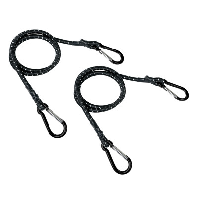 SNAP-HOOK, COPPIA CORDE ELASTICHE CON MOSCHETTONI IN ALLUMINIO