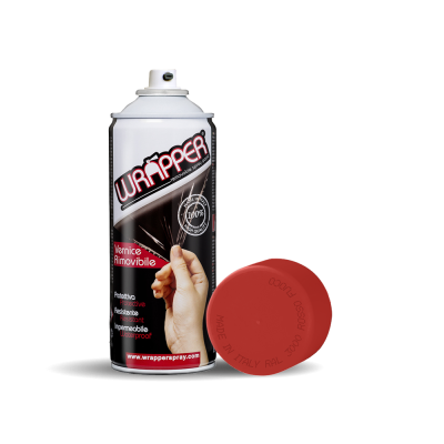 WRAPPER, PELLICOLA SPRAY RIMOVIBILE, 400 ML - ROSSO FUOCO - RAL 3000