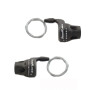 COPPIA COMANDI CAMBIO GRIP SHIFT M6 COMPATIBILE SHIMANO - 3 X 8V, COLLARINO, SENZA DISPLAY, NERO - 3 X 8V, COLLARINO, SENZA DISP